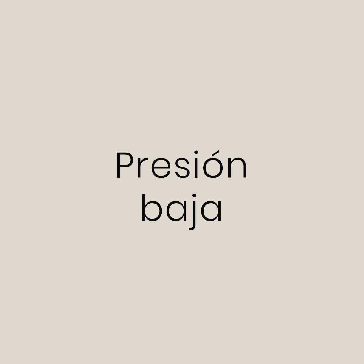 Programa Kaldos Presión baja