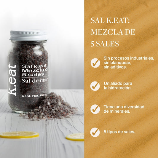 Sal k.eat: mezcla de 5 sales (frasco)