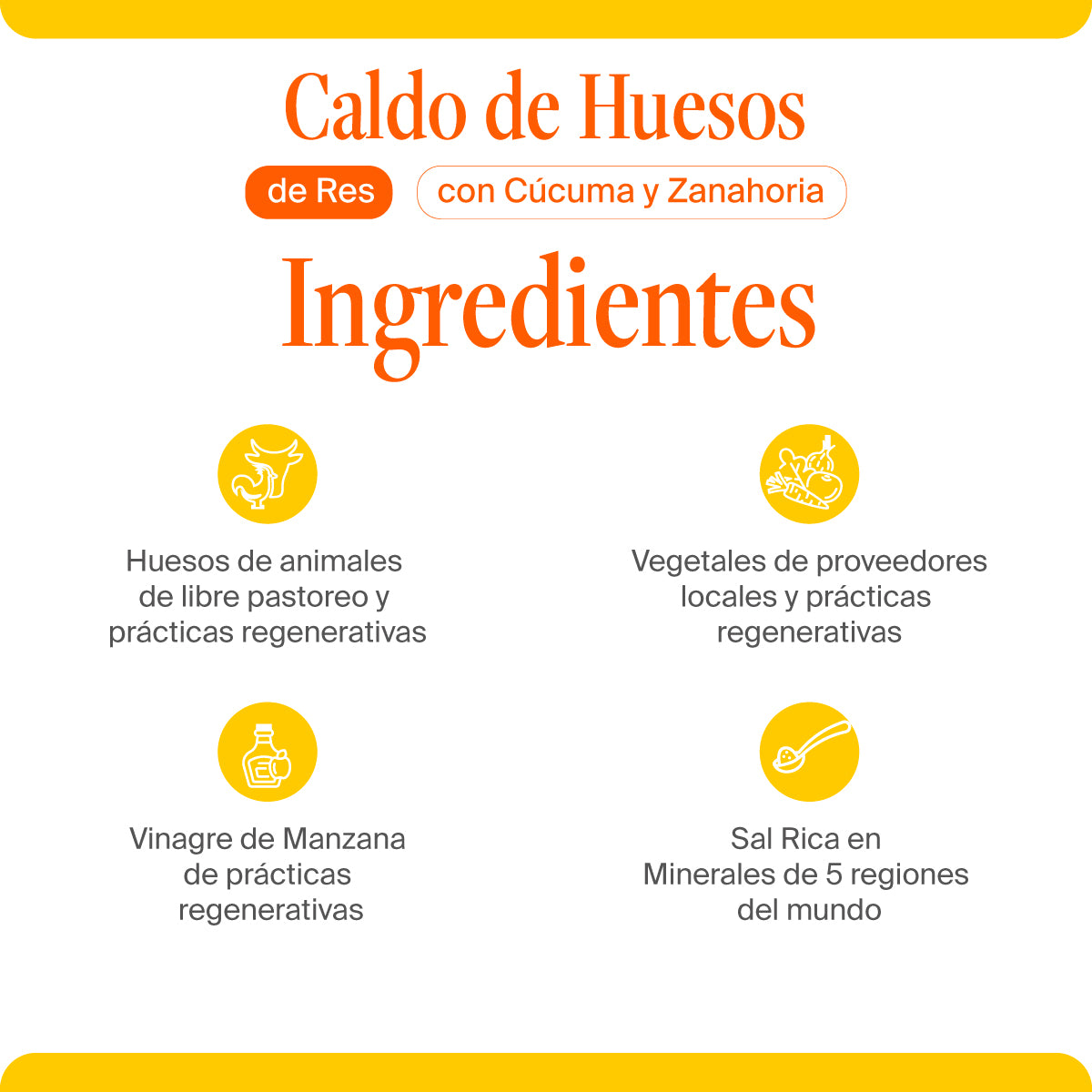 Caldo de Huesos de Res con Cúrcuma y Zanahoria