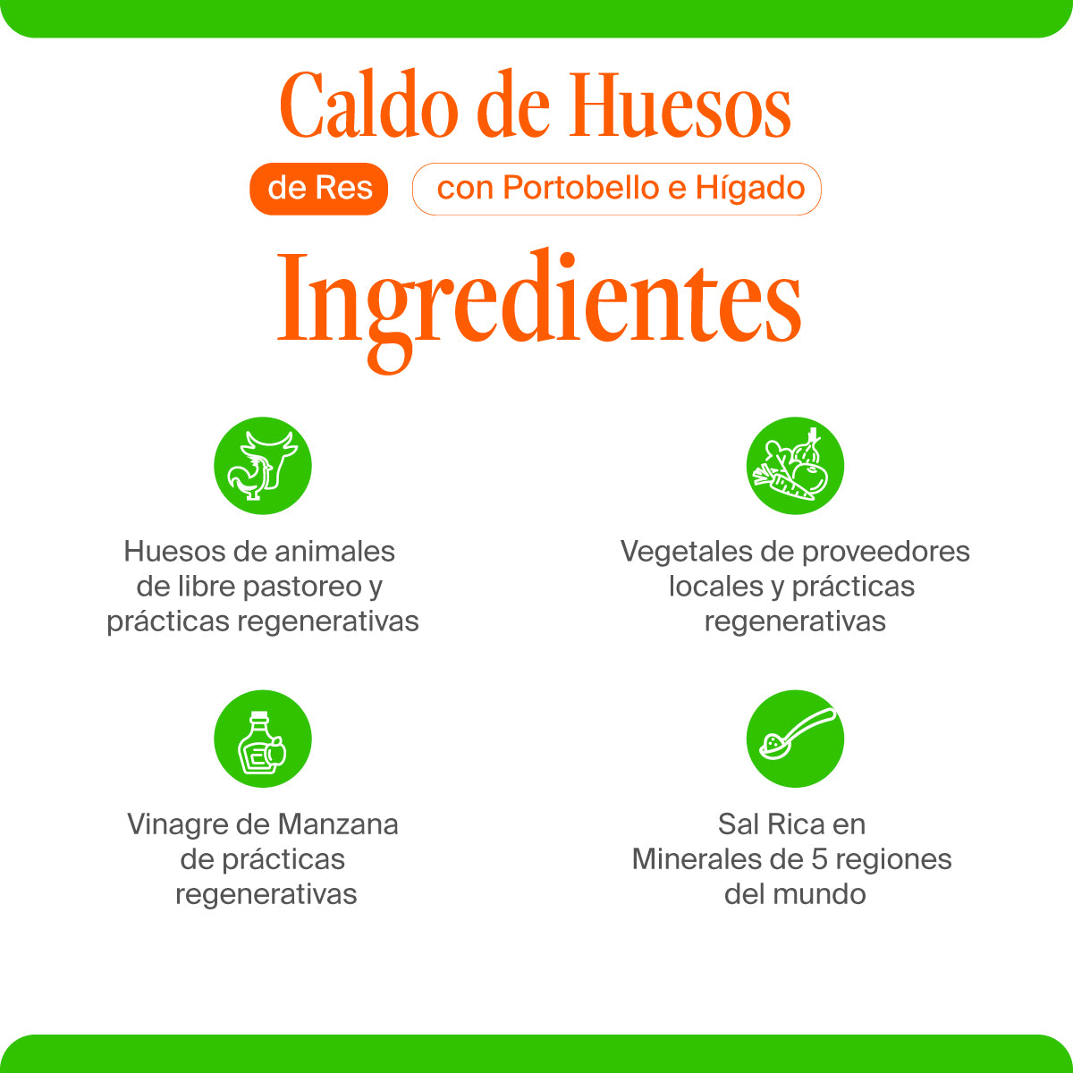 Caldo de Huesos de Res con Portobello e Hígado