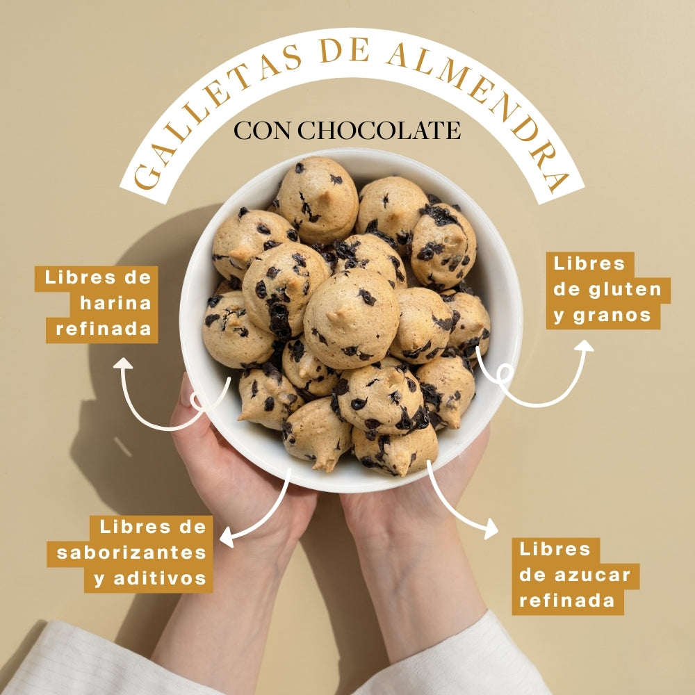 Galletas de almendra con chocolate