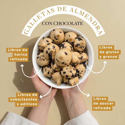 Galletas de almendra con chocolate