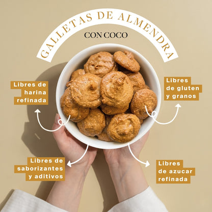 Galletas de almendra con coco
