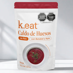 Caldo de Huesos de Res con Betabel y Apio