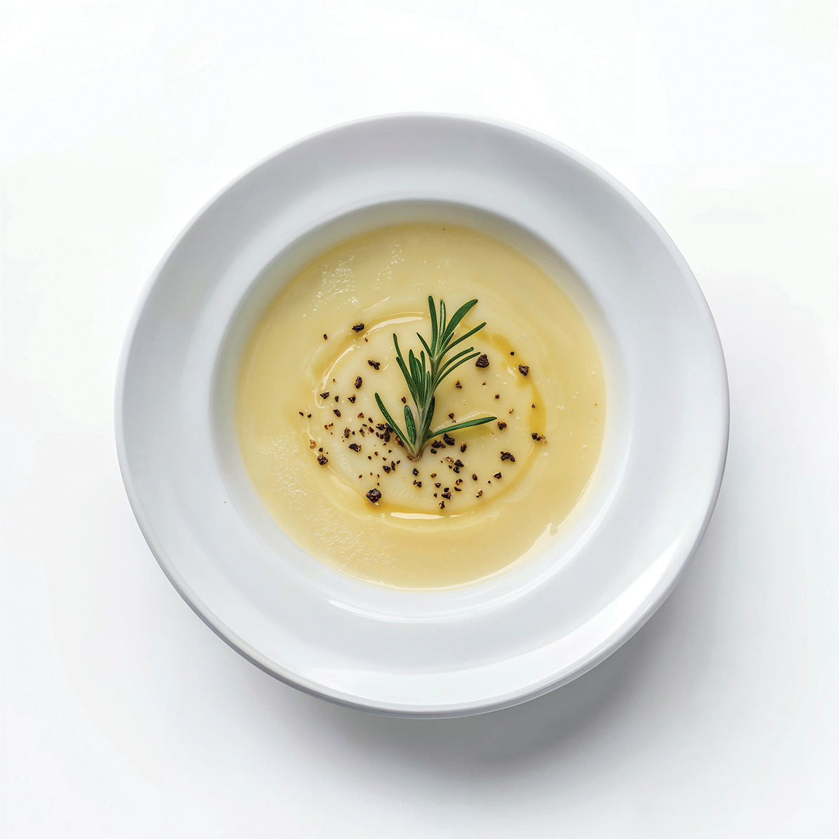 Caldo de Huesos de Pollo con Hierba Limón y Miso
