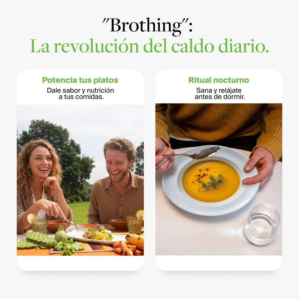 Caldo de Huesos de Pollo con Brócoli y Nopal