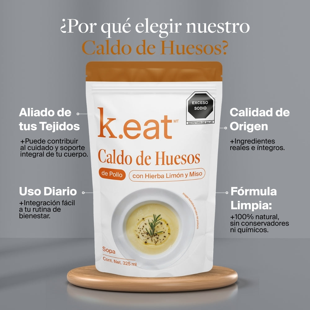 Caldo de Huesos de Pollo con Hierba Limón y Miso