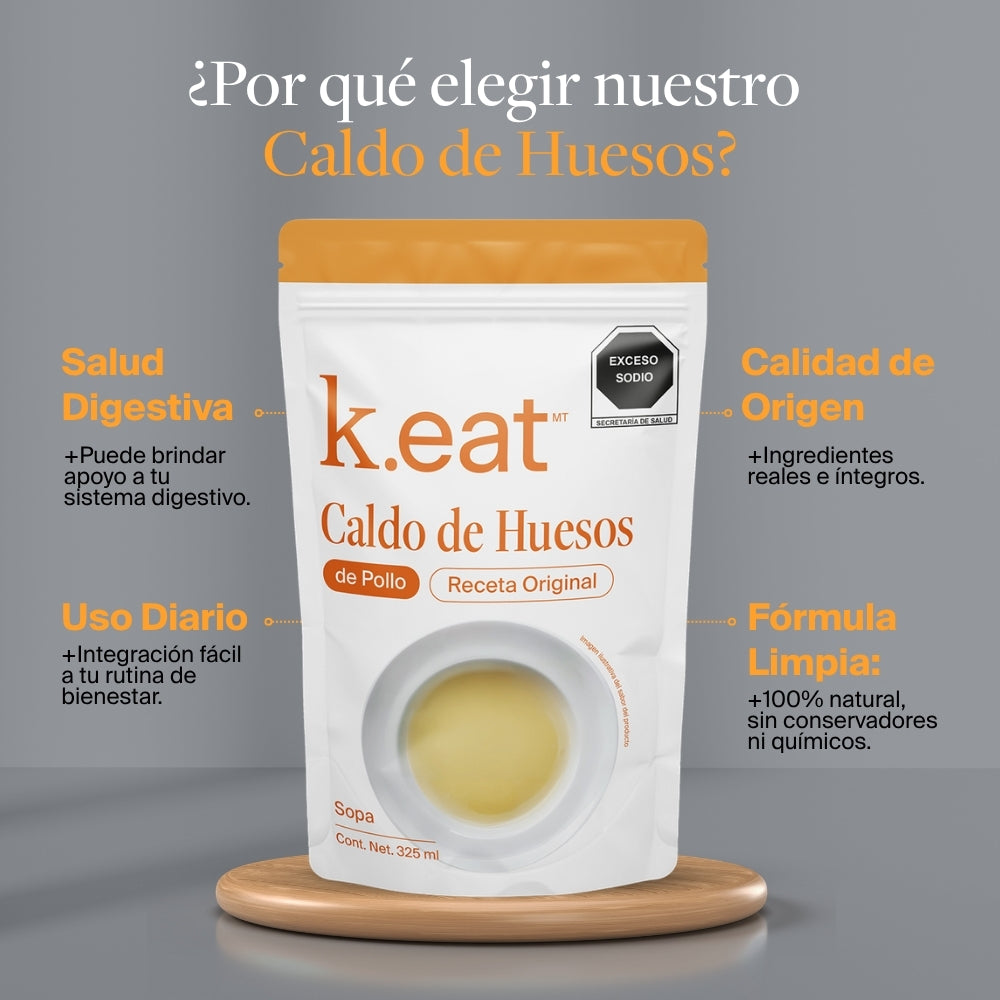 Caldo de Huesos de Pollo Receta Original