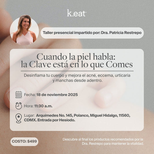 Taller presencial: Cuando la piel habla: La clave esta en lo que comes
