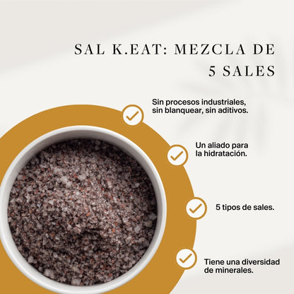 Sal k.eat: mezcla de 5 sales (a granel)