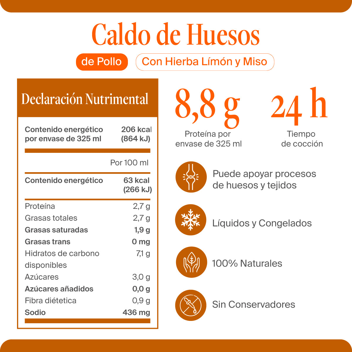 Caldo de Huesos de Pollo con Hierba Limón y Miso