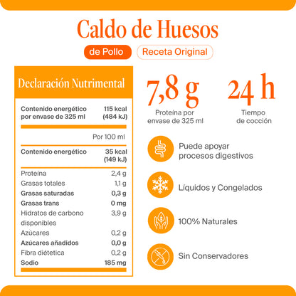 Caldo de Huesos de Pollo - Receta Original